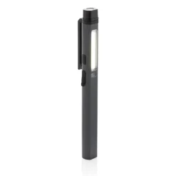 Gift Campaign Torcia tascabile a forma di penna con luce COB, LED e luce blu> Torce