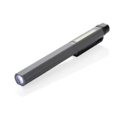 Gift Campaign Torcia tascabile a forma di penna con luce COB, LED e luce blu></noscript> Torce