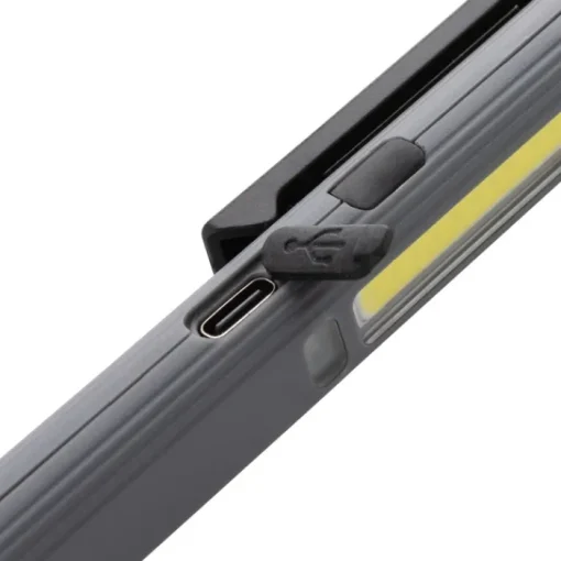Gift Campaign Torcia tascabile a forma di penna con luce COB, LED e luce blu> Torce
