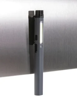 Gift Campaign Torcia tascabile a forma di penna con luce COB, LED e luce blu></noscript> Torce