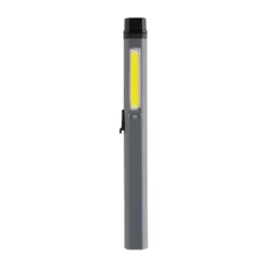 Gift Campaign Torcia tascabile a forma di penna con luce COB, LED e luce blu></noscript> Torce