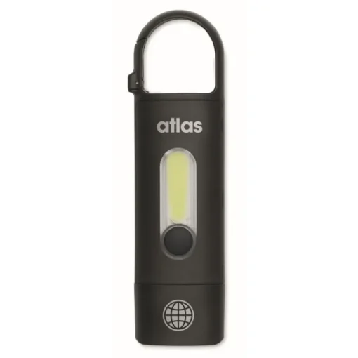 Gift Campaign Torcia tascabile COB con 3 modalità di illuminazione e moschettone> Torce