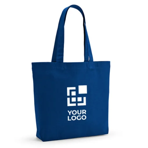 Gift Campaign Tote bag con soffietto in poliestere e cotone riciclato 220 g/m2> Borse Per La Spesa|Tote Bag Personalizzate