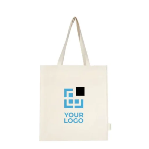 Gift Campaign Tote bag con soffietto in cotone biologico 180g/m² con manici lunghi> Shopper In Cotone Personalizzate