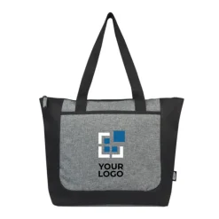 Gift Campaign Tote bag da personalizzare bicolore con zip e tasca Tote DuoTone><noscript><img width=