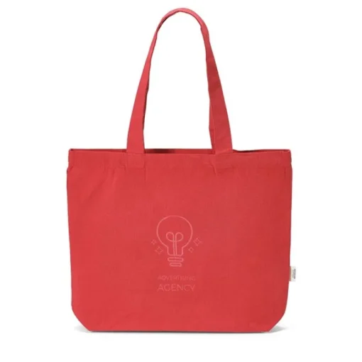 Gift Campaign Tote bag in cotone riciclato da 280 g/m2 e poliestere con manici lunghi> Tote Bag Personalizzate|Shopper In Cotone Personalizzate