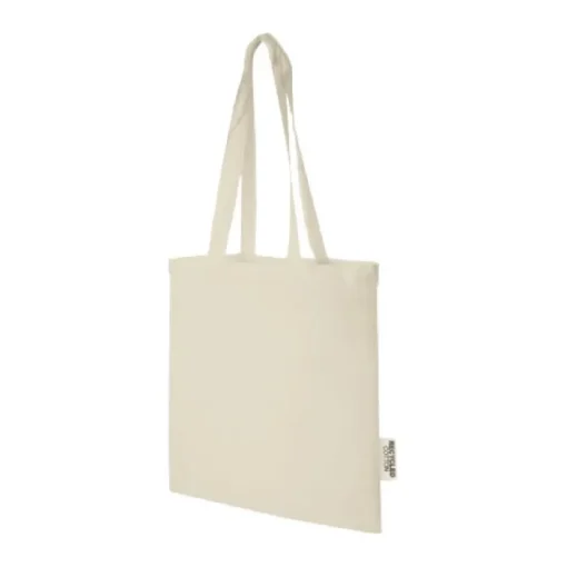 Gift Campaign Tote bag in cotone riciclato 140 g/m2 con manici lunghi 30 cm> Tote Bag Personalizzate|Shopper In Cotone Personalizzate