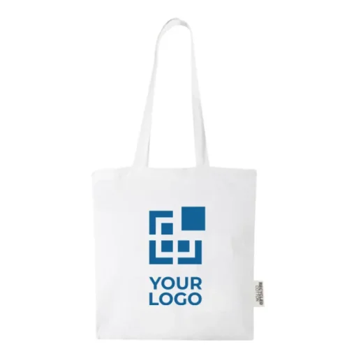 Gift Campaign Tote bag in cotone riciclato 140 g/m2 con manici lunghi 30 cm> Tote Bag Personalizzate|Shopper In Cotone Personalizzate