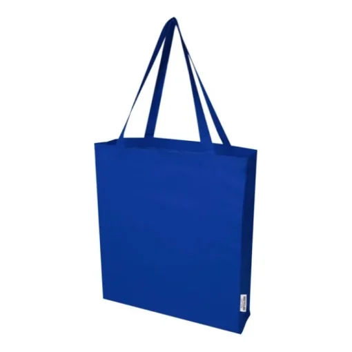 Gift Campaign Tote bag per la spesa con manici lunghi in cotone riciclato 140 g/m²> Shopper In Cotone Personalizzate