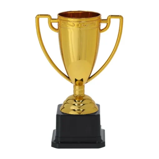 Gift Campaign Trofeo dorato con 2 manici laterali su base nera> Medaglie E Trofei
