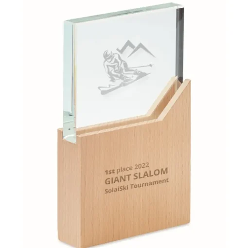 Gift Campaign Trofeo personalizzato in cristallo con base in Commemorative> Medaglie E Trofei|Gadget Per Eventi Sportivi
