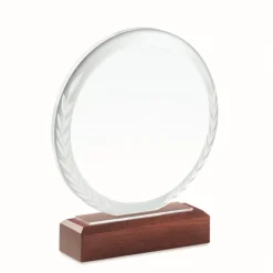 Gift Campaign Trofeo rotondo in vetro con base in confezione regalo Olympiad> Medaglie E Trofei|Gadget Per Eventi Sportivi