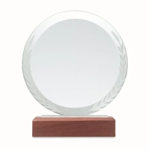 Gift Campaign Trofeo rotondo in vetro con base in confezione regalo Olympiad> Medaglie E Trofei|Gadget Per Eventi Sportivi