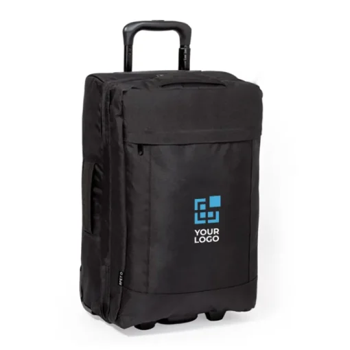 Gift Campaign Trolley a due ruote con base rigida realizzato in poliestere 600D RPET> Valigie E Trolley