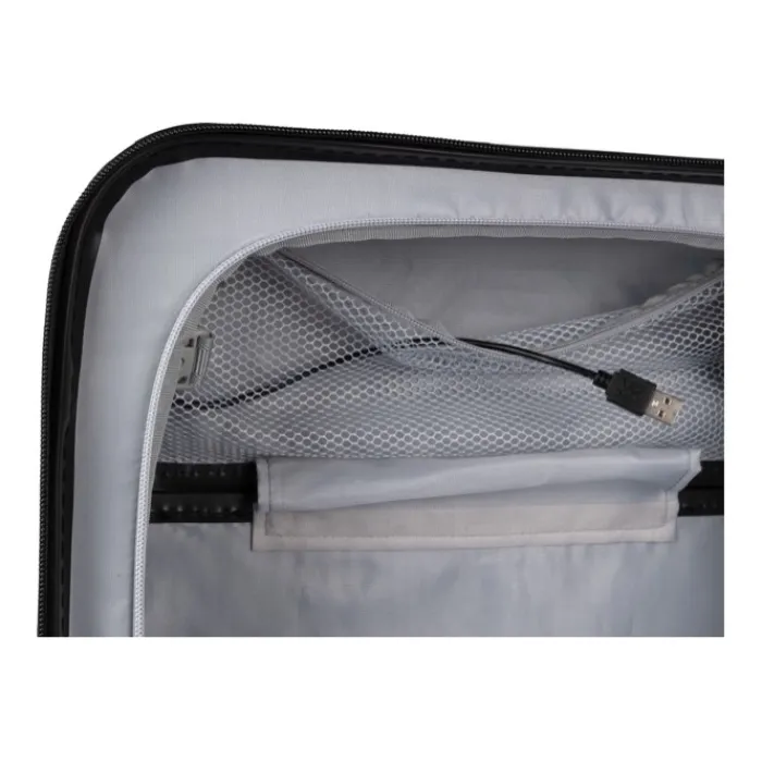 Gift Campaign Trolley in ABS con tasca frontale per pc, lucchetto e attacco USB> Valigie E Trolley