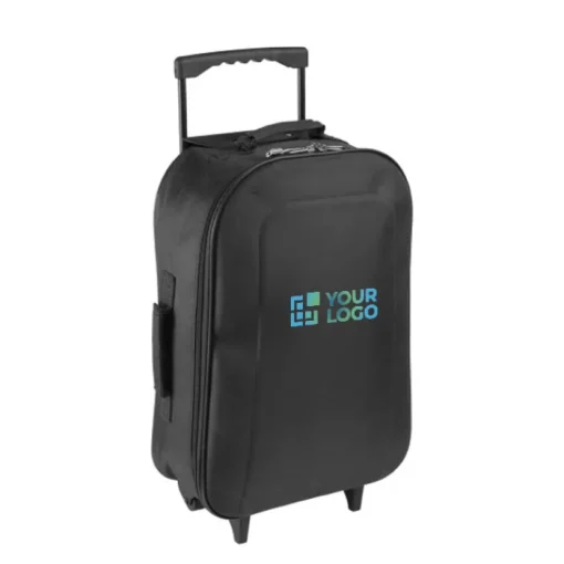 Gift Campaign Trolley pieghevole con logo ad unico scomparto con 2 maniglie e 2 ruote> Valigie E Trolley