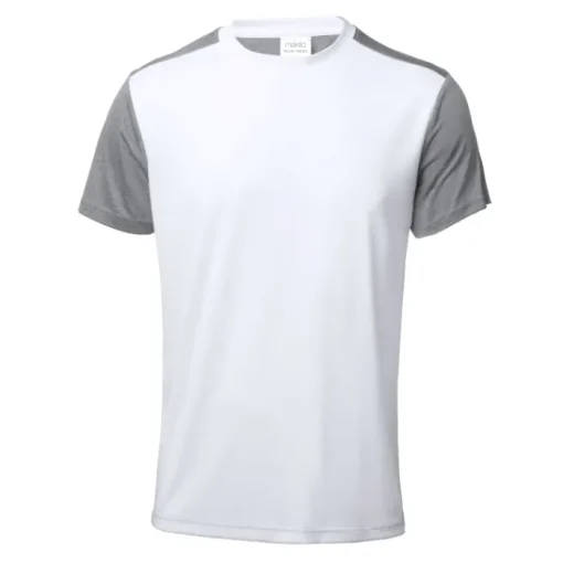 Gift Campaign Tshirt tecnica bianca con maniche grigie poliestere 135g/m2 MKT Troser> Gadget Palestra|Magliette Tecniche