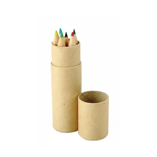 Gift Campaign Tubo di cartone con 6 matite colorate in legno personalizzabili> Matite Colorate