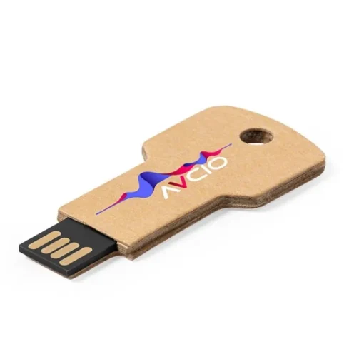 Gift Campaign USB a forma di chiava ecologica con logo USB Eco> Chiavette Usb Ecologiche