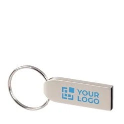 Gift Campaign USB personalizzabile sottile in metallo con portachiavi Keyring></noscript> Chiavette Usb Di Metallo