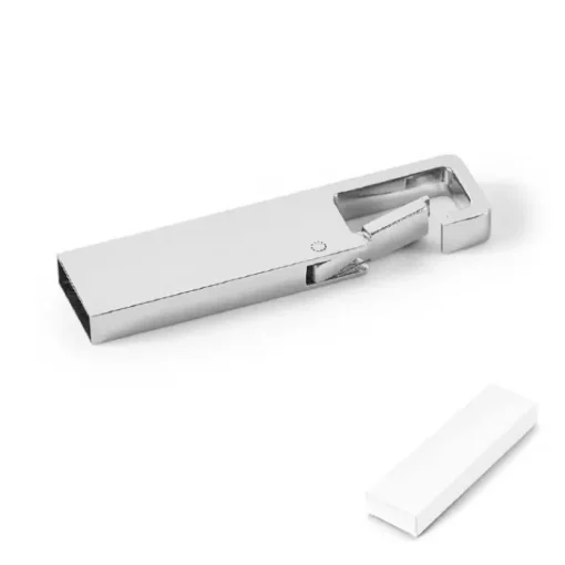 Gift Campaign USB personalizzate alluminio rettangolare e moschettone Metal Hook> Chiavette Usb Di Metallo
