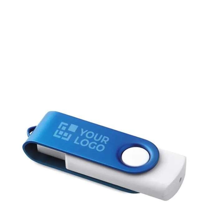 Gift Campaign USB promozionale bianca con clip colorata velocitá 3.0 Whitemate 3.0> Chiavette Usb Economiche