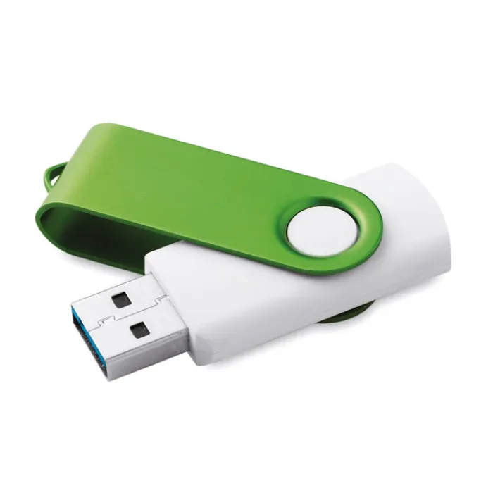 Gift Campaign USB promozionale bianca con clip colorata velocitá 3.0 Whitemate 3.0> Chiavette Usb Economiche
