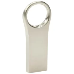 Gift Campaign USB pubblicitario elegante con occhiello grande Compacto Round Xl> Chiavette Usb Di Metallo