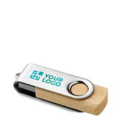 Gift Campaign USB veloce in legno chiaro o scuro con clip girevole Woodmate 3.0> Chiavette Usb Ecologiche