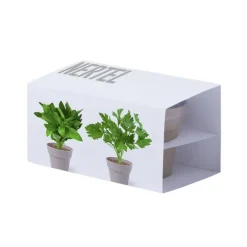 Gift Campaign Vasetti biodegradabili con semi di menta e prezzemolo con substrato></noscript> Vasetti Con Semi