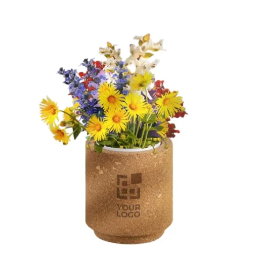 Gift Campaign Vasetti personalizzati con bicchiere, substrato e semi di fiori di campo> Vasetti Con Semi