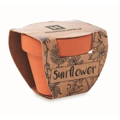 Gift Campaign Vasetti personalizzati di terracotta con terriccio e semi di Girasole></noscript> Vasetti Con Semi