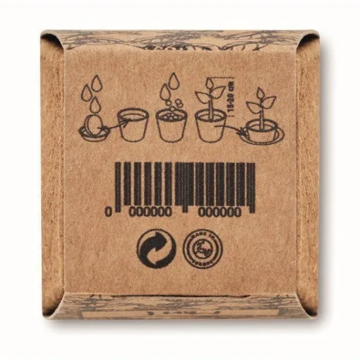 Gift Campaign Vasetto biodegradabile con semi di menta e terriccio prodotto in UE> Vasetti Con Semi