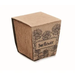 Gift Campaign Vasetto biodegradabile con semi di girasole e terriccio prodotto in UE></noscript> Vasetti Con Semi