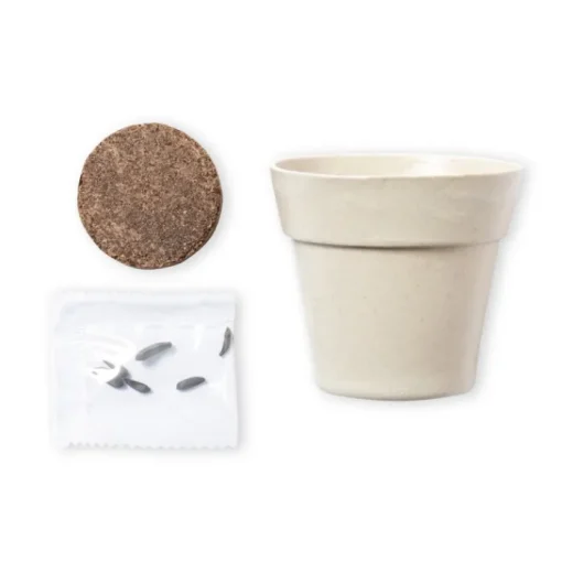 Gift Campaign Vasetto biodegradabile personalizzato con semi di Girasole SunFlower> Vasetti Con Semi