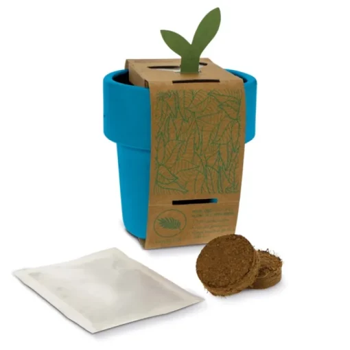Gift Campaign Vasetto colorato con semi di basilico utilizzabile come tazzina> Vasetti Con Semi