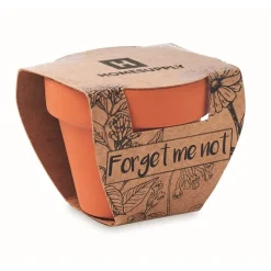Gift Campaign Vasetto di terracotta personalizzato con semi del fiore Myosotis></noscript> Vasetti Con Semi