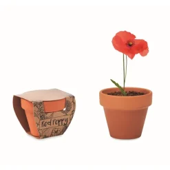 Gift Campaign Vasetto di terracotta personalizzabile con semi di Papavero> Vasetti Con Semi