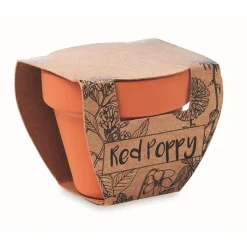 Gift Campaign Vasetto di terracotta personalizzabile con semi di Papavero> Vasetti Con Semi