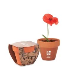 Gift Campaign Vasetto di terracotta personalizzabile con semi di Papavero></noscript> Vasetti Con Semi