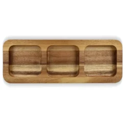 Gift Campaign Vassoio rettangolare in d’acacia con 3 scomparti per snack></noscript> Altri Utensili Da Cucina