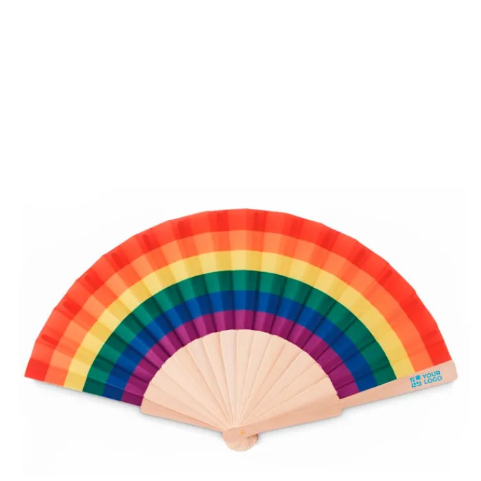 Gift Campaign Ventagli da personalizzare con motivo arcobaleno Rainbow Fan> Ventagli