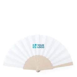 Gift Campaign Ventaglio con logo in bambù e plastica riciclata Bamboo RPET></noscript> Ventagli