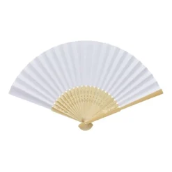 Gift Campaign Ventaglio in bambù e carta con decorazioni perforate sulle stecche> Ventagli