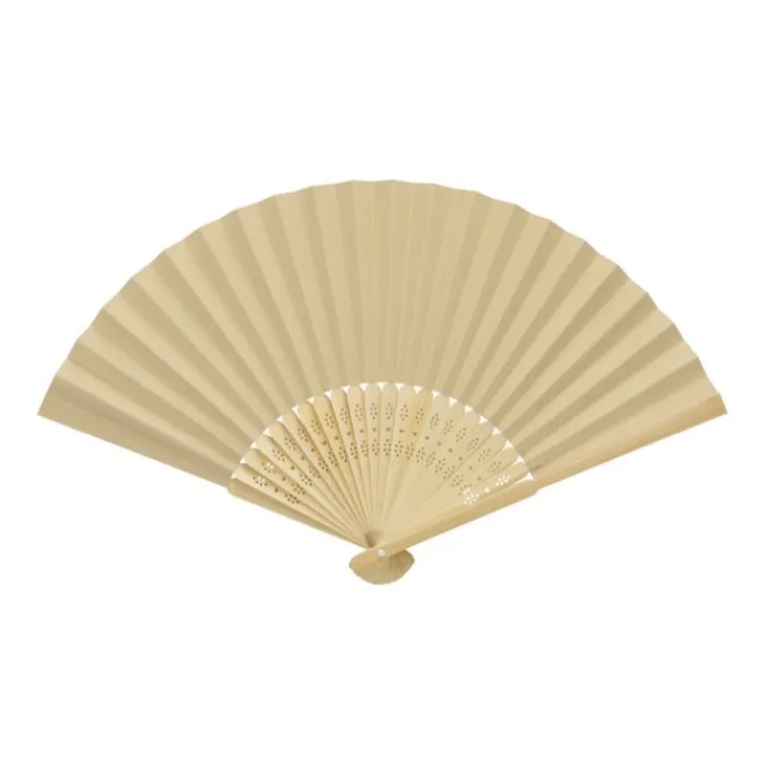 Gift Campaign Ventaglio in bambù e carta con decorazioni perforate sulle stecche> Ventagli