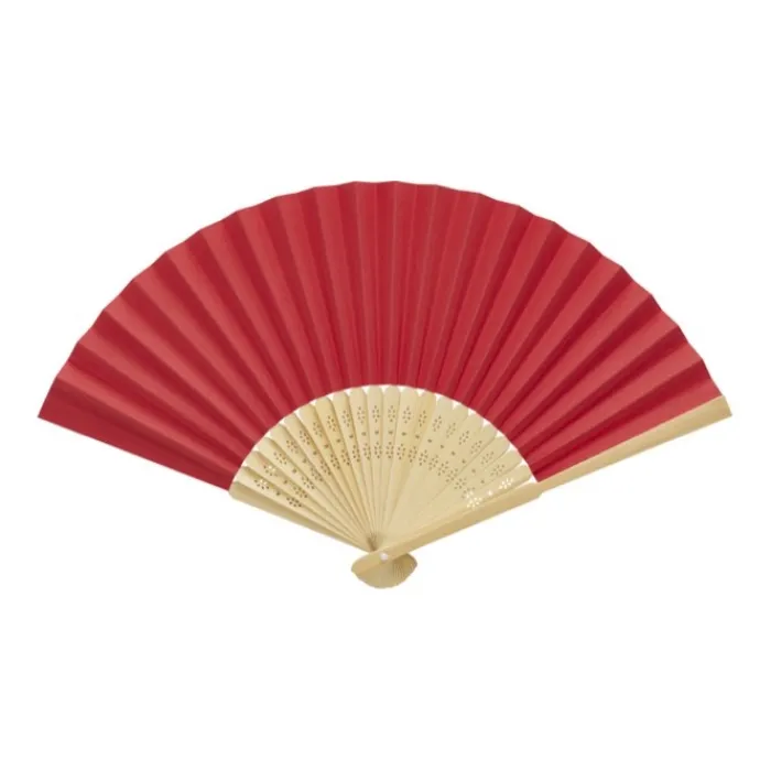 Gift Campaign Ventaglio in bambù e carta con decorazioni perforate sulle stecche> Ventagli