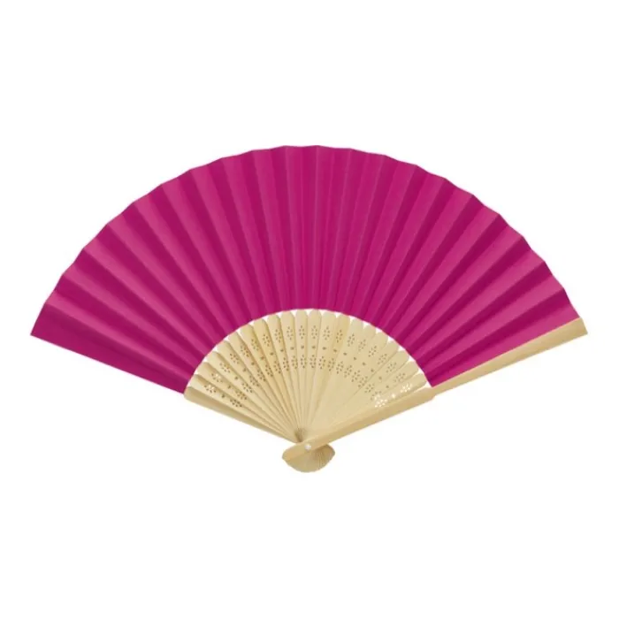 Gift Campaign Ventaglio in bambù e carta con decorazioni perforate sulle stecche> Ventagli