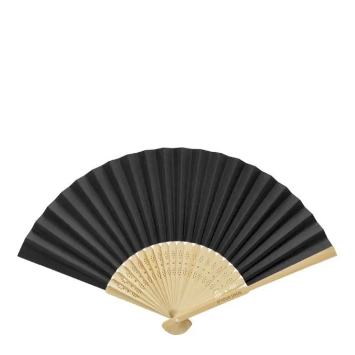 Gift Campaign Ventaglio in bambù e carta con decorazioni perforate sulle stecche> Ventagli