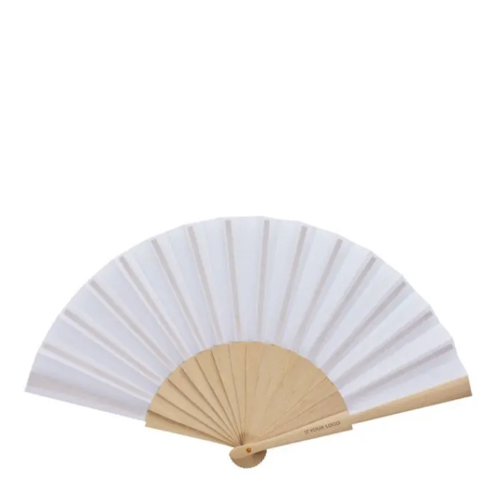 Gift Campaign Ventaglio in legno e poliestere completamente liscio> Ventagli