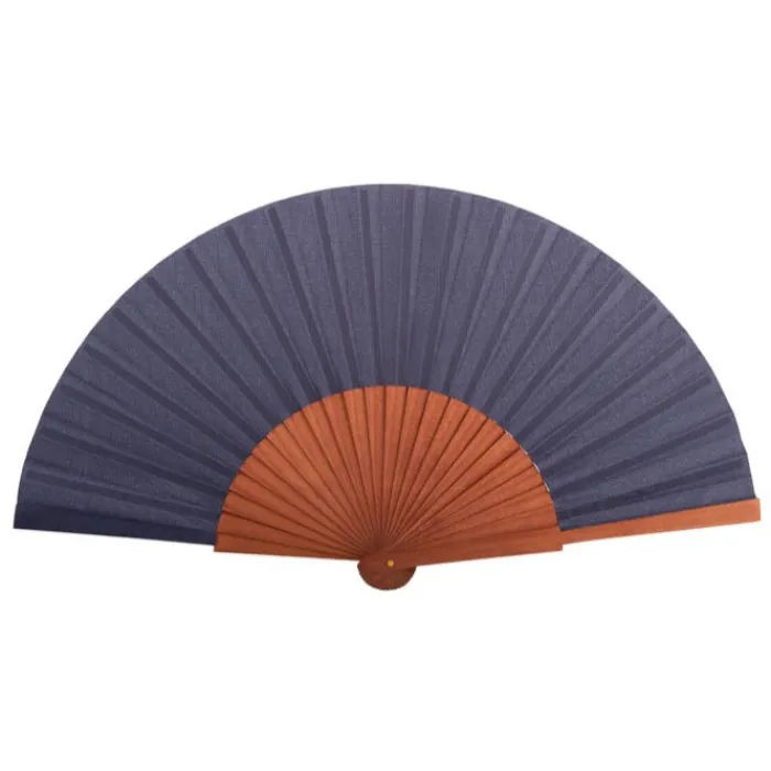 Gift Campaign Ventaglio personalizzabile in legno scuro e tessuto di poliestere 23cm> Ventagli